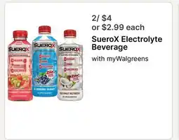 Walgreens SueroX Electrolyte Beverage offer
