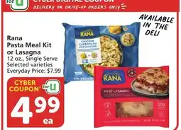 Vons Rana Pasta Meal Kit or Lasagna offer