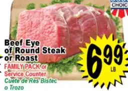 Superior Grocers Beef Eye of Round Steak or Roast offer