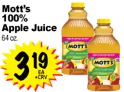 Superior Grocers Mott's 100% Apple Juice offer