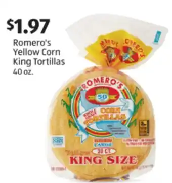 Aldi Romero's Yellow Corn King Tortillas offer