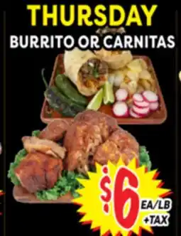 Superior Grocers BURRITO OR CARNITAS offer