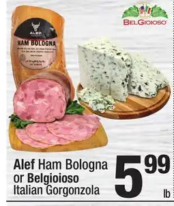 Super King Markets Alef Ham Bologna or Belgioioso Italian Gorgonzola offer