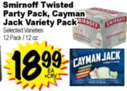 Superior Grocers Smirnoff Twisted Party Pack, Cayman Jack Variety Pack offer