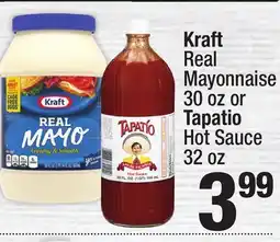 Super King Markets Kraft Real Mayonnaise 30 oz or Tapatio Hot Sauce 32 oz offer