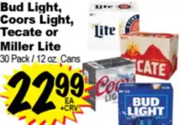 Superior Grocers Bud Light, Coors Light, Tecate or Miller Lite offer