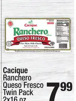 Super King Markets Cacique Ranchero Queso Fresco Twin Pack offer