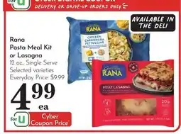 Pavilions Rana Pasta Meal Kit or Lasagna offer
