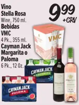 El Super Stella Rosa Wine, 750 ml. VMC 4 Pk., 355 ml. Cayman Jack Margarita o Paloma 6 Pk., 12 Oz offer