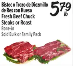 El Super Fresh Beef Chuck Steaks or Roast Bone-in offer