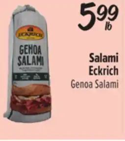 El Super Eckrich Genoa Salami offer