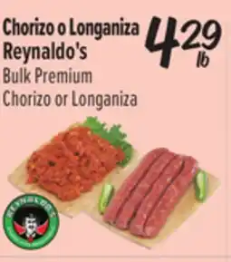 El Super Reynaldo's Bulk Premium Chorizo or Longaniza offer