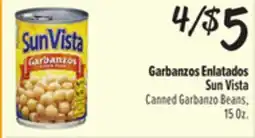 El Super Sun Vista Canned Garbanzo Beans offer