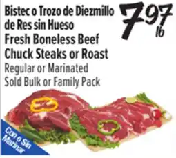El Super Fresh Boneless Beef Chuck Steaks or Roast offer
