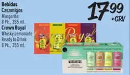 El Super Casamigos Margarita 8 Pk., 355 ml. Crown Royal Whisky Lemonade Ready to Drink 8 Pk., 355 ml offer
