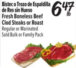 El Super Fresh Boneless Beef Clod Steaks or Roast offer