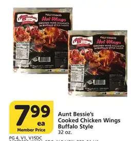 Albertsons Aunt Bessie's Cooked Chicken Wings Buffalo Style offer