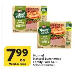 Albertsons Hormel Natural Lunchmeat Family Pack offer