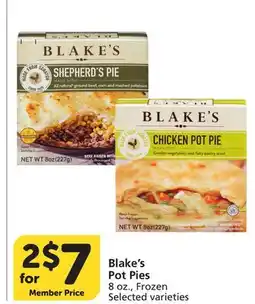 Albertsons Blake's Pot Pies offer