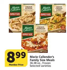 Albertsons Marie Callender's Family Size Meals offer