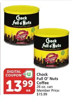 Albertsons Chock Full O'Nuts Coffee offer