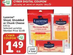 Albertsons Lucerne Sliced, Shredded or Chunk Cheese offer