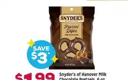 Grocery Outlet Snyder's of Hanover Milk Chocolate Pretzels, 6 oz offer