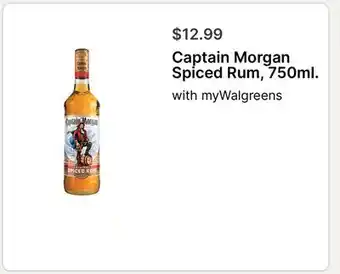 Walgreens Captain Morgan Spiced Rum offer