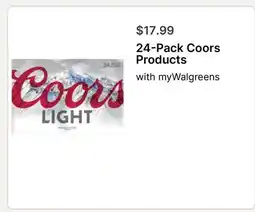 Walgreens 24-Pack Coors Products offer