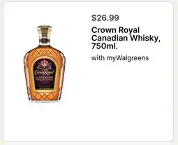 Walgreens Crown Royal Canadian Whisky, 750ml offer