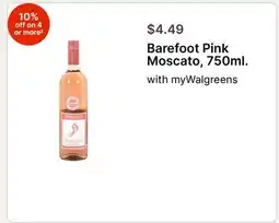 Walgreens Barefoot Pink Moscato offer