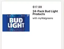 Walgreens 24-Pack Bud Light Products offer