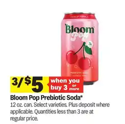 Meijer Bloom Pop Prebiotic Soda offer