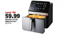 Meijer Gourmia 7 or 8 Qt. Digital Air Fryer offer