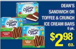 Torres Supermercado DEAN'S SANDWICH OR TOFFEE & CRUNCH ICE CREAM BARS offer