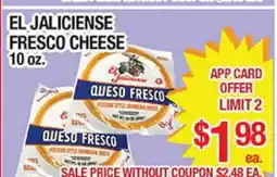 Torres Supermercado EL JALICIENSE FRESCO CHEESE offer