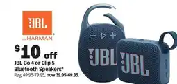 Meijer JBL Go 4 or Clip 5 Bluetooth Speakers offer