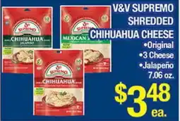 Torres Supermercado V&V SUPREMO SHREDDED CHIHUAHUA CHEESE offer