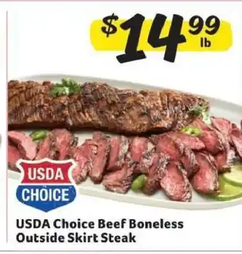 Winn Dixie USDA Choice Beef Boneless Outside Skirt Steak offer
