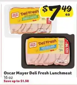 Winn Dixie Oscar Mayer Deli Fresh Lunchmeat offer