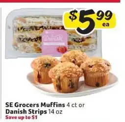 Winn Dixie SE Grocers Muffins or Danish Strips offer