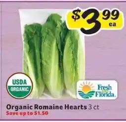 Winn Dixie Organic Romaine Hearts offer