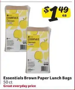 Winn Dixie Essentials Brown Paper Lunch Bags offer