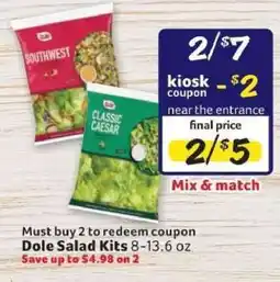 Winn Dixie Dole Salad Kits offer