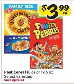Winn Dixie Post Cereal offer