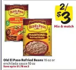 Winn Dixie Old El Paso Refried Beans or Enchilada Sauce offer