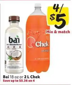 Winn Dixie Bai 18 oz or 2 L Chek offer