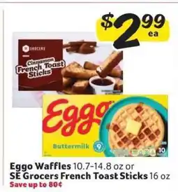 Winn Dixie Eggo Waffles or SE Grocers French Toast Sticks offer
