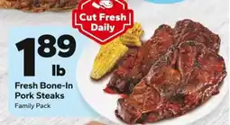Save a Lot Fresh Bone-In Pork Steaks offer