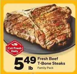 Save a Lot Fresh Beef T-Bone Steaks offer